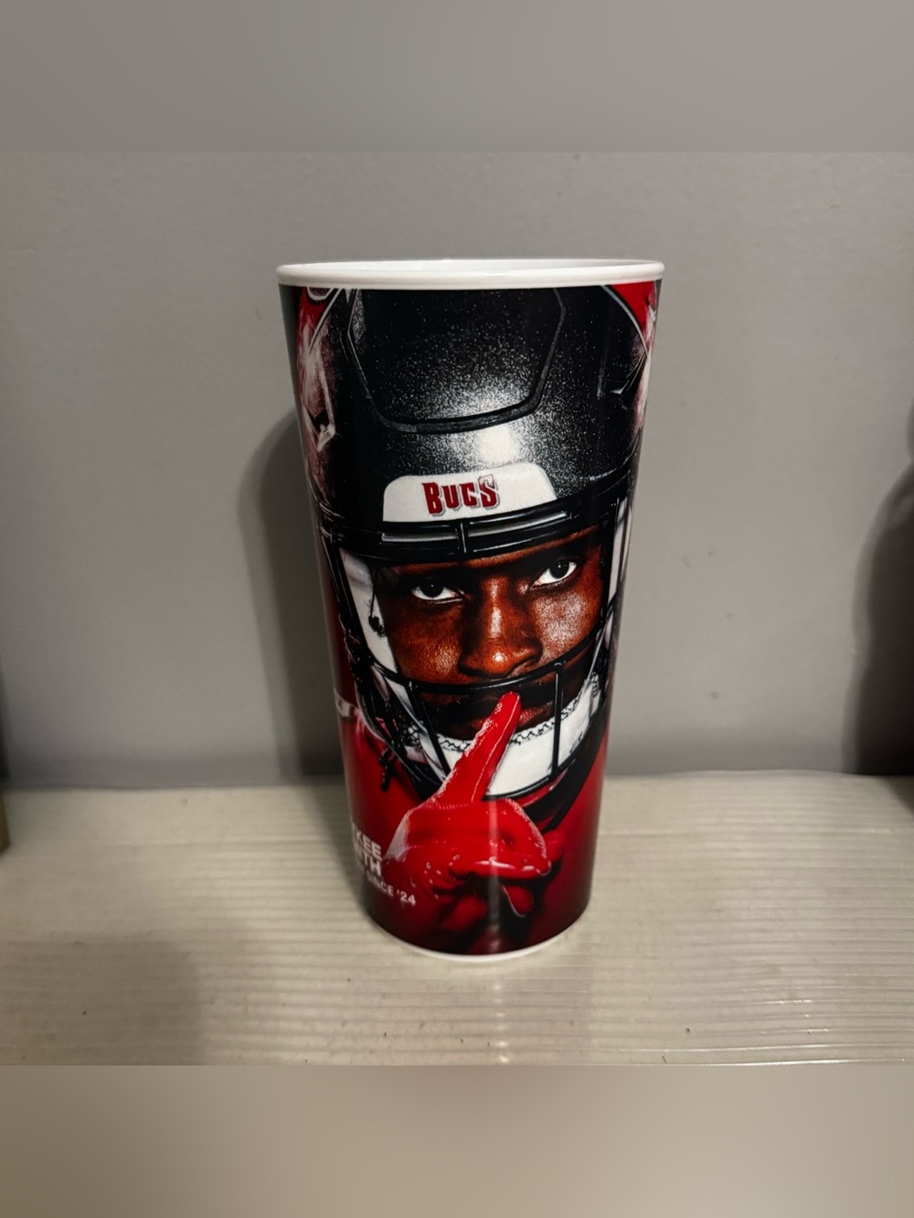 NFL Tampa Bay Buccaneers Tykee Smith Red Refillable Cup